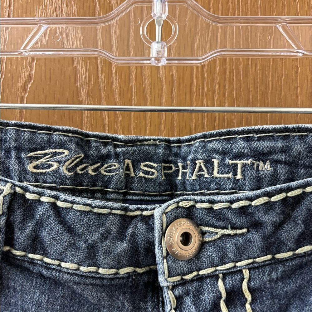 Bold Stitch Blue Asphalt Jeans - Picture 2 of 6